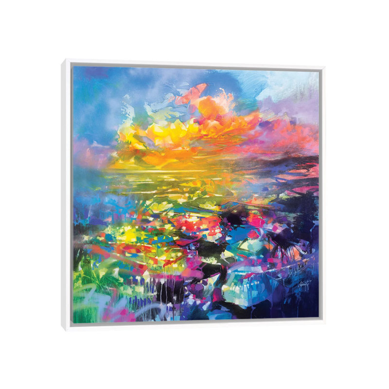 Fluid Resonance III, 18" H x 18" W x1.5" D, No Mat, White Frame