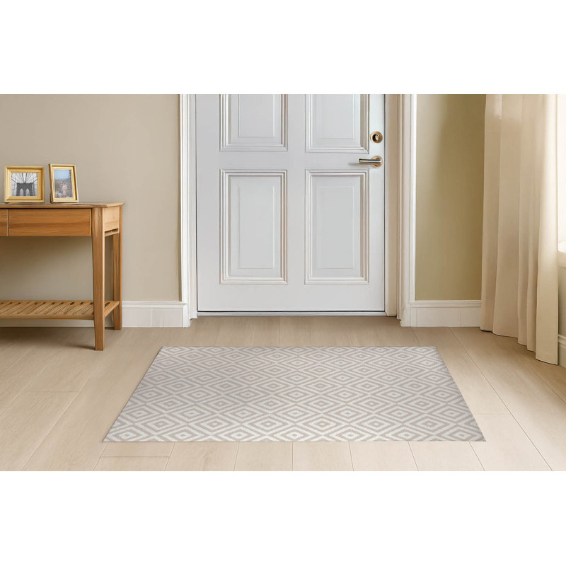Paillasson Ikat, L 36 po x L 60 po, Taupe