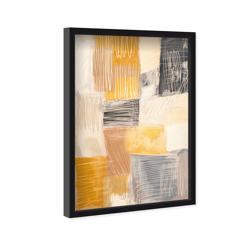 Oliver Gal Linework Labyrinth II Abstract - Luxury Shadowbox Framed Wall Art, 25" H x 17" W, Black