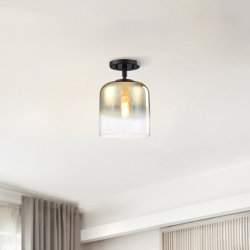 Bolinas Glass Semi Flush Mount