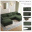 Canapé modulaire en velours côtelé Maelina -107665276-107665275