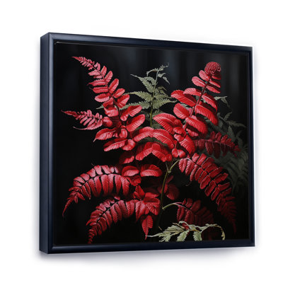 Ferns Ruby Essence III - Floral Canvas Prints