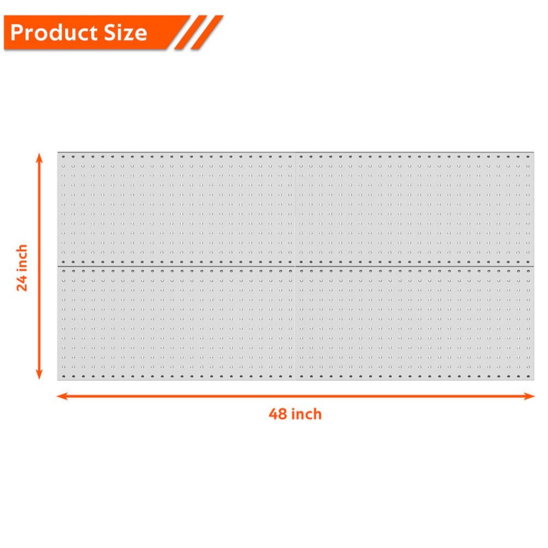 Panneaux muraux perforés métalliques, panneaux perforés pour le rangement d'outils de garage, Grey