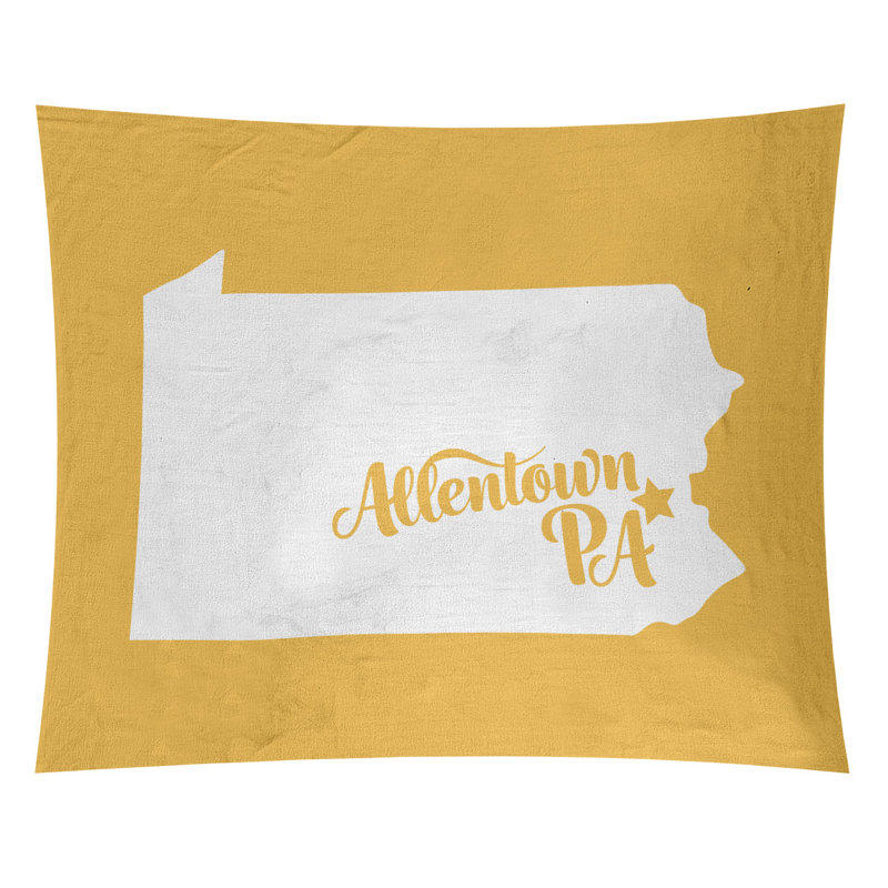 Tapisserie Allentown Pennsylvania, H 88 po x l 104 po, Jaune