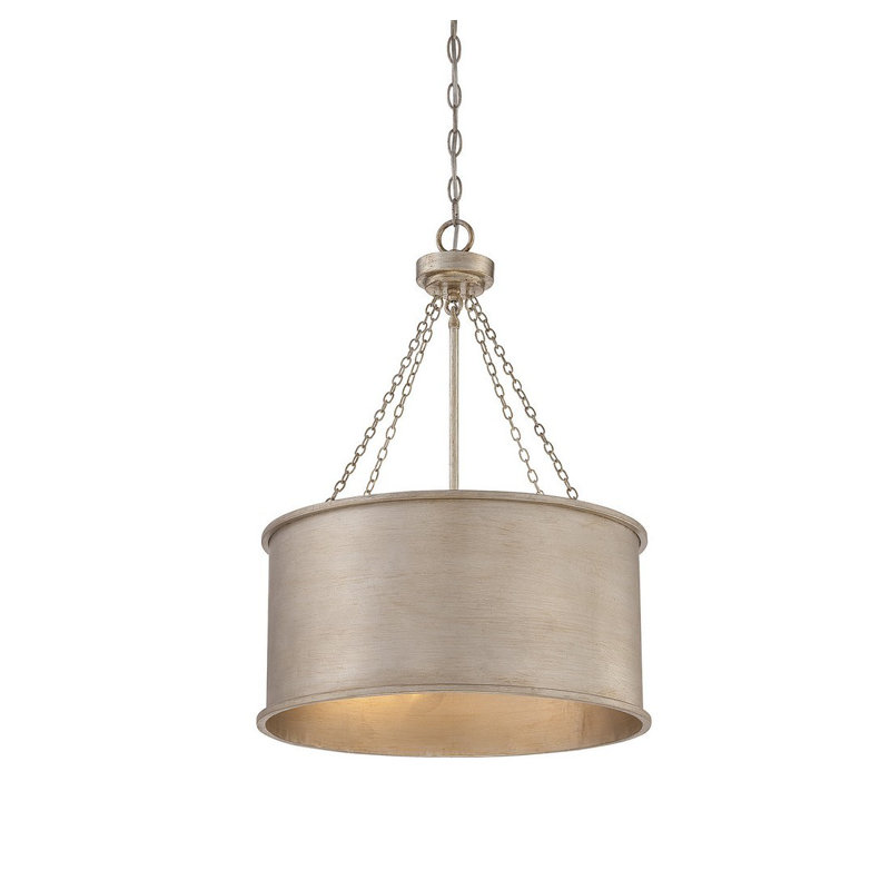 Soho 6-Light Chandelier, Patine argenté, Quatre lumières, H 26,5 po x l 19 po x P 19 po