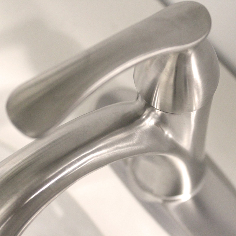 Chelsea Single Hole Bathroom Faucet with Drain Assembly, Brushed Nickel