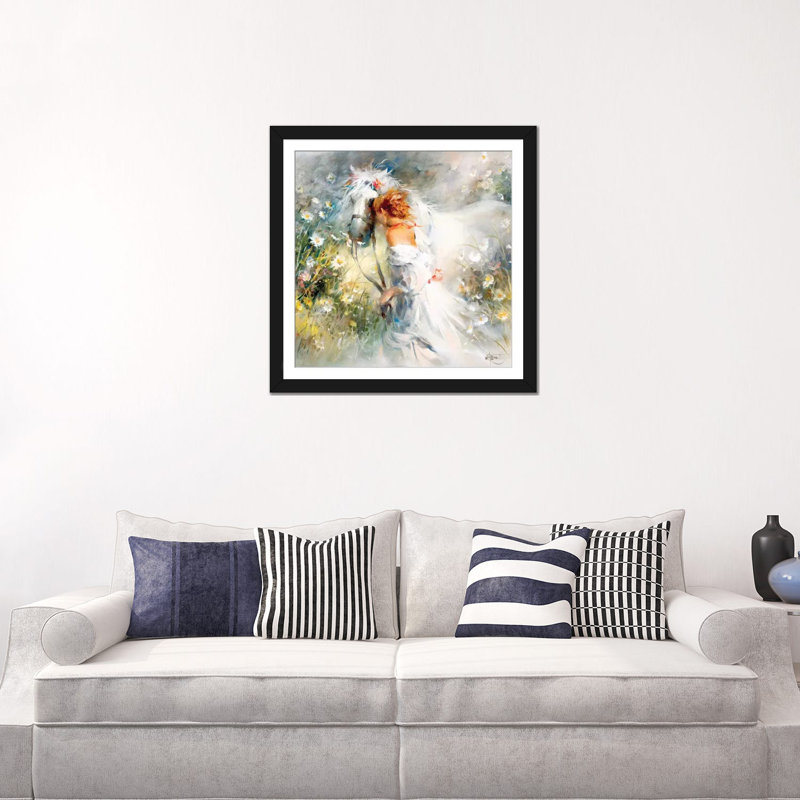 « white rêve », impression sur toile, H 18 po x l 18 po x P 1,5 po, Toile encadrée noire, Blanc
