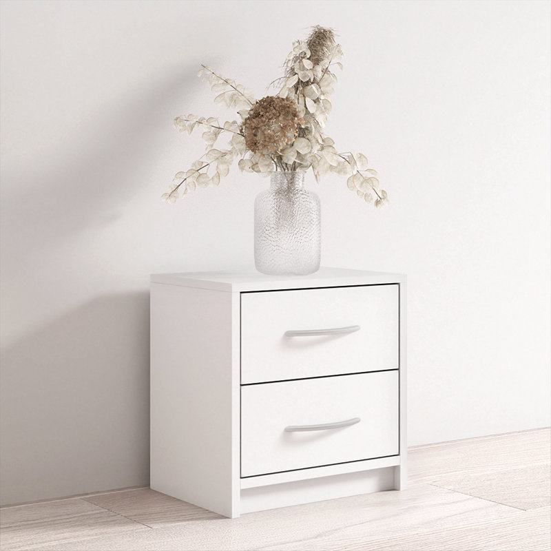 Wesseline 15.2" Nightstand with Matte Finish, White