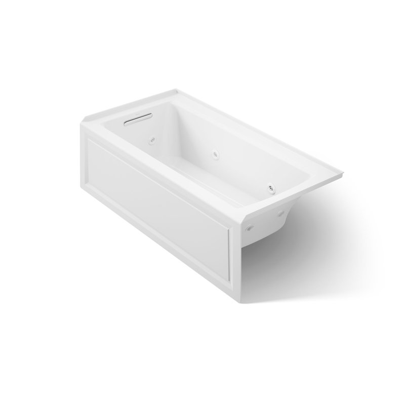 Archer® 60" x 30" Alcove Whirlpool, Left, White
