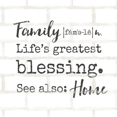 Family Love Definition - Wrapped Canvas Print
