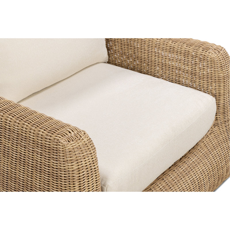 Fauteuil d'appoint d'extérieur crème Dana, Crème