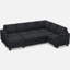 Canapé-lit modulaire avec rangement en U en chenille Penforma Chenille-1313028957