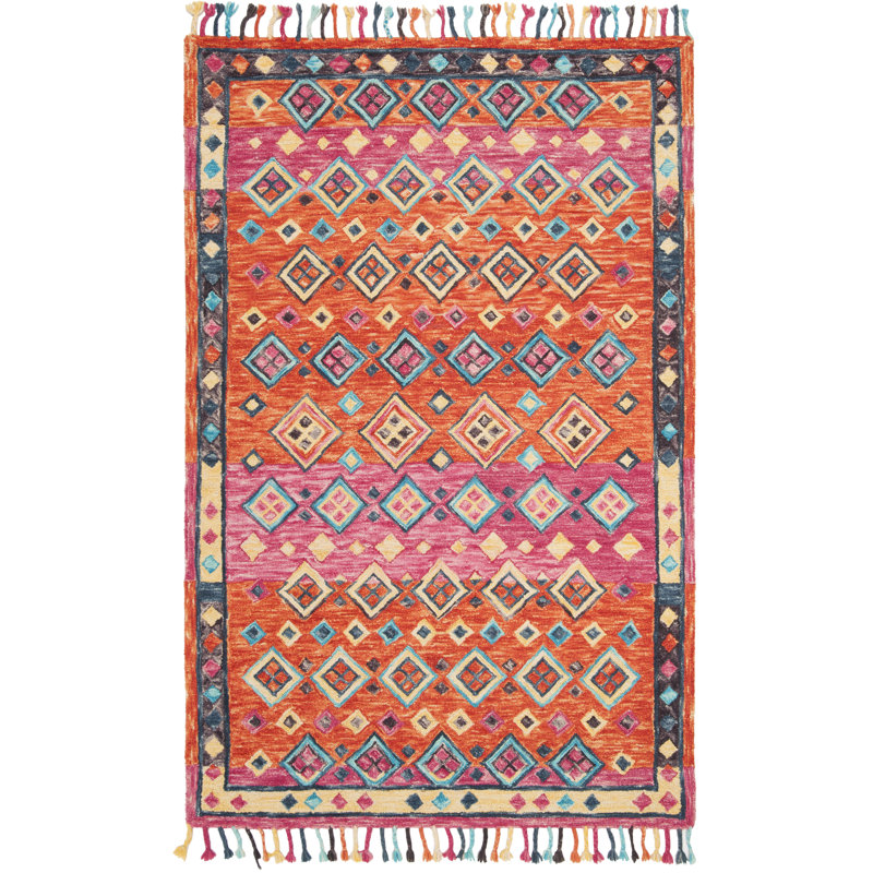 Tapis en laine touffeté à la main Vahakn, Rectangle 9 pi x 12 pi