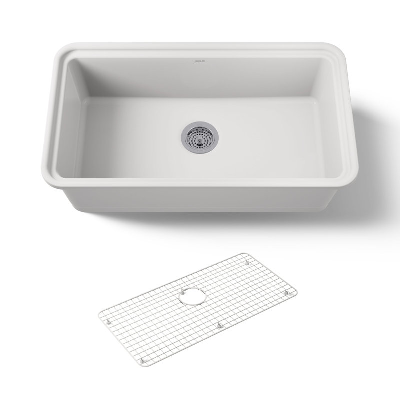 Audrine33" Undermount Single-Bowl Kitchen Sink, White