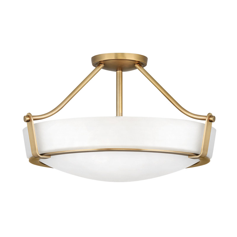 Hathaway 3-Light Semi-Flush Mount Bowl Ceiling Light