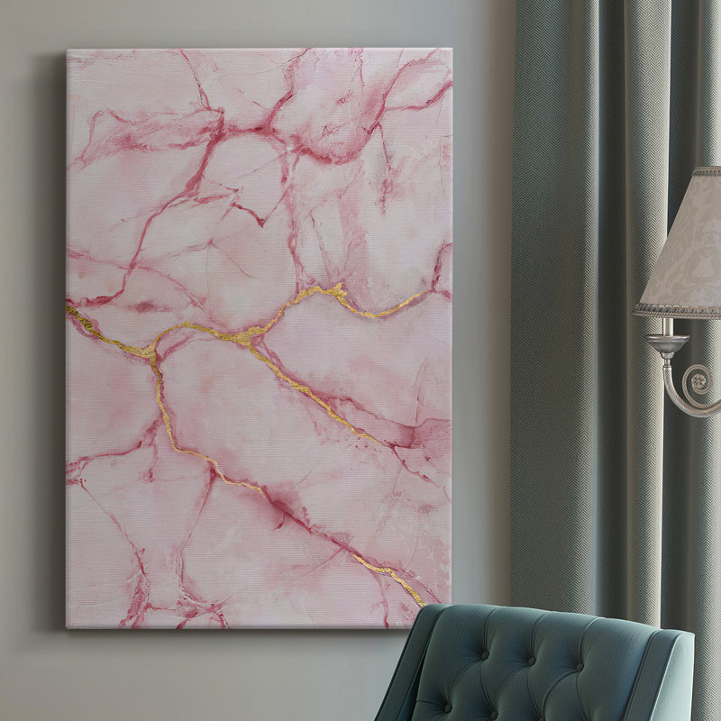 Rose Marble II - impression sur toile tendue, H 18 po x l 12 po x P 1,5 po