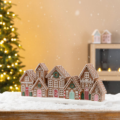 13.5"L Christmas Resin Gingerbread Village House