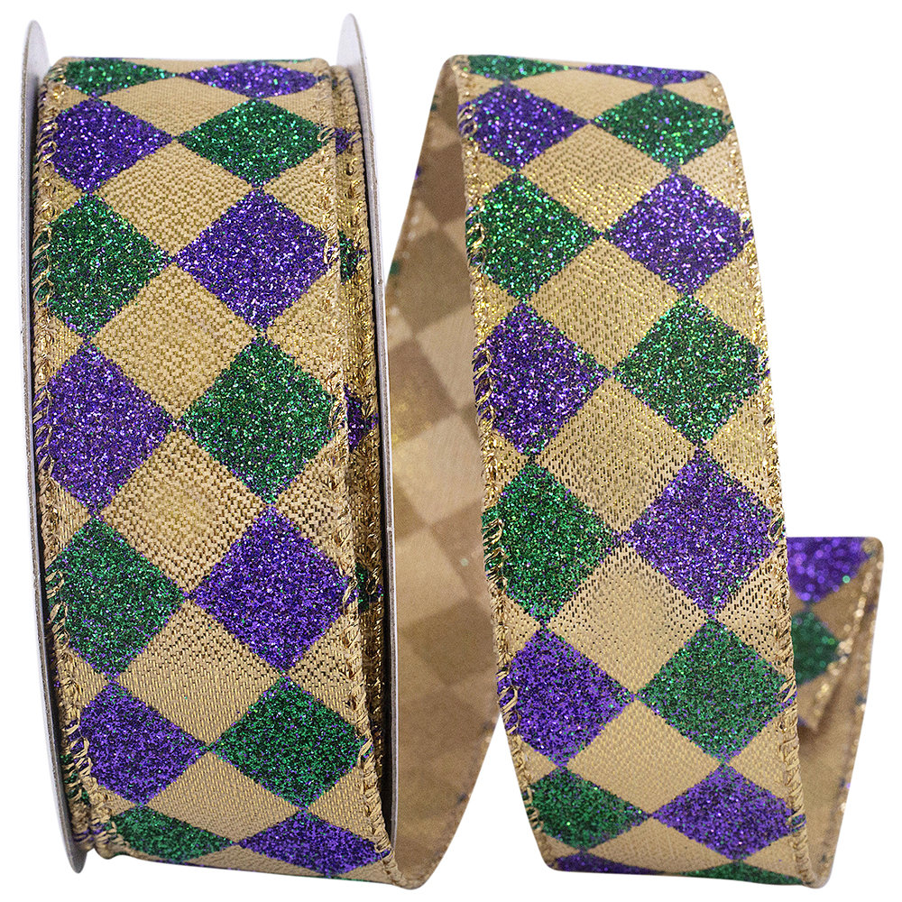 mardi gras ribbon wired