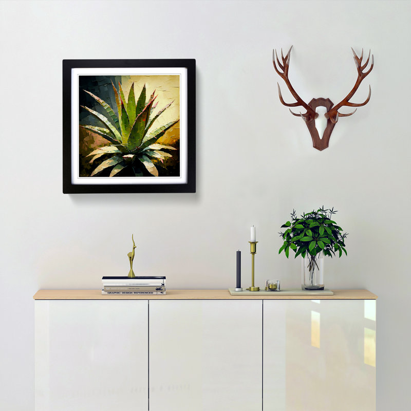 Single Picture Frame Print on Wood, Black