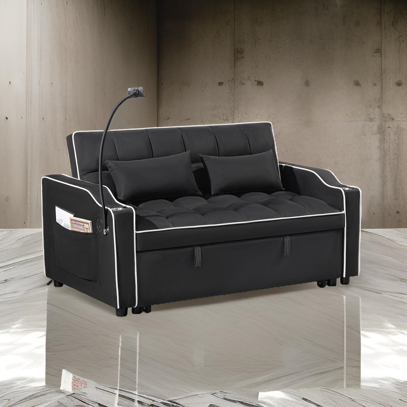 Multifunctional Foldable Sofa Bed, Black