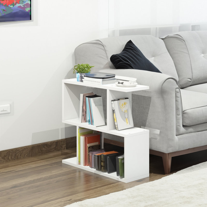 Table de bout avec tablette de rangement Achiles, Anthracite, 23,9 po x l 23,62 po x 7,87 po
