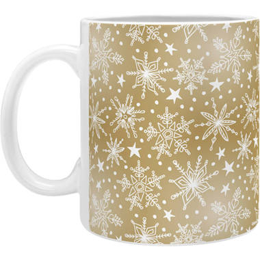 20 oz Stackable Snowflake Coffee Mugs, Set of 2 by Cambridge Home