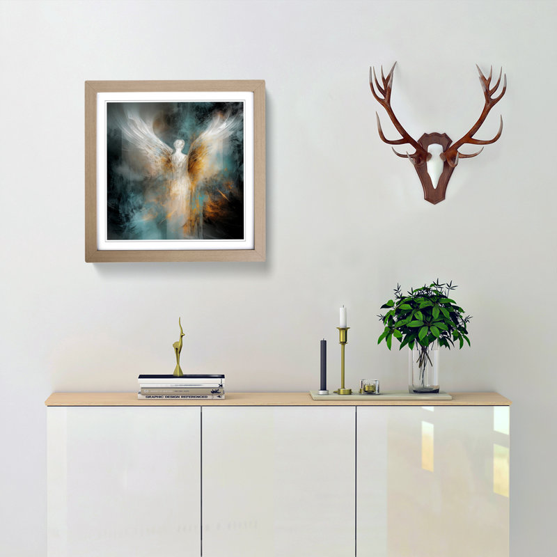 Single Picture Frame Print on Wood, Oak