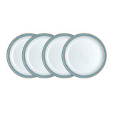 Azure Rimmed Set of 4 Medium Plates
