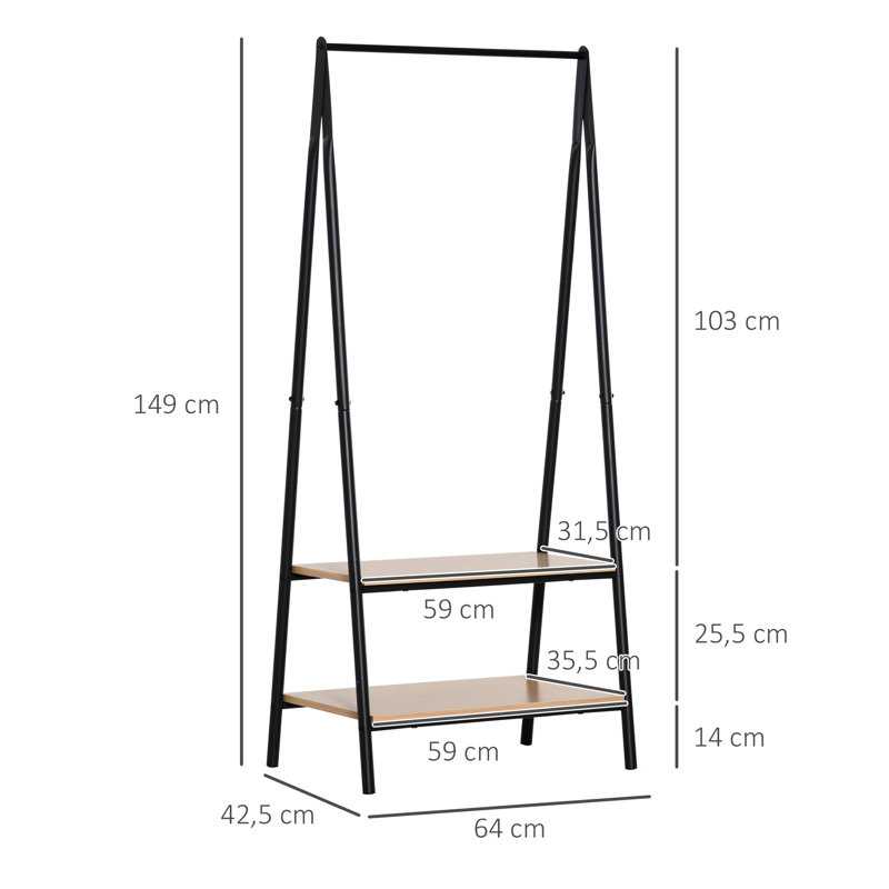 Steel Freestanding Coat Rack