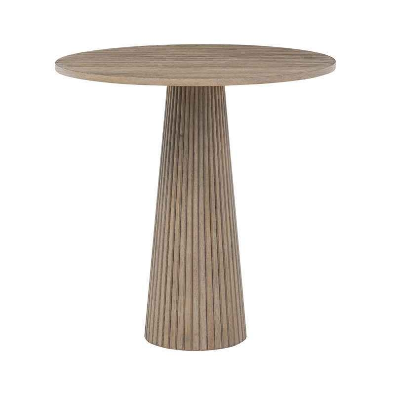 Bhuwan Oak Round Dining Table, Brown
