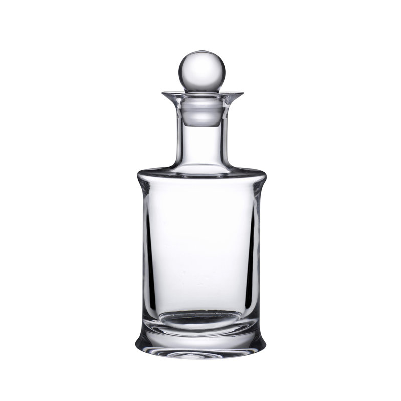 Elegant Lead-Free Crystal Wine Decanter with Circular Stopper
