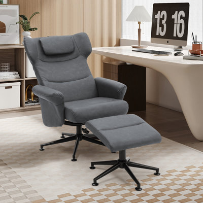 Bertolt Faux Leather Swivel Accent Chair