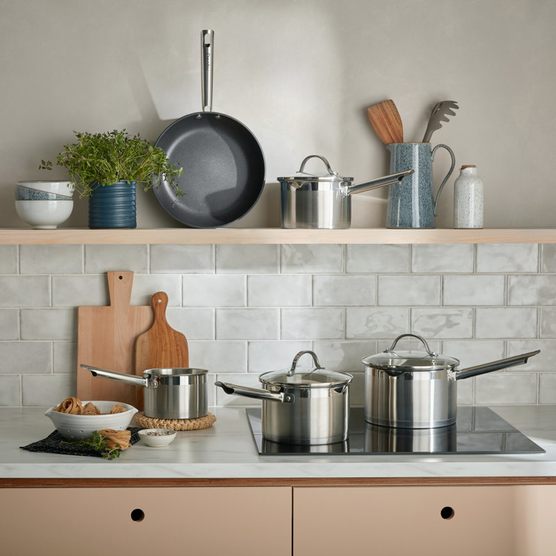 Stainless Steel 3 Piece Saucepan Set