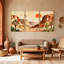 Paysage et nature, paysage désertique avec cactus et coucher de soleil, ensemble de 3 impressions sur toile-1739696986