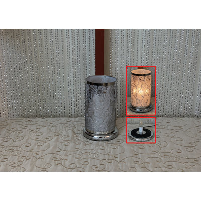 Lampe de table argent 9,4 "Antinaire