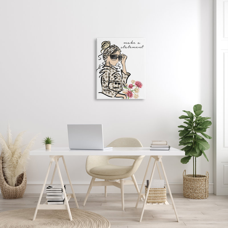 Art mural sur toile tendue 26_Make A déclaration, H 30 po x l 24 po, Toile tendue