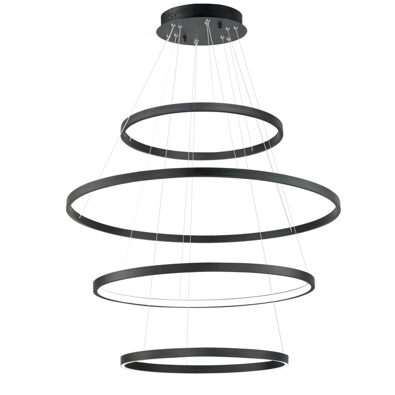 Luminaire suspendu 5 lumières Groove Groove, Noir