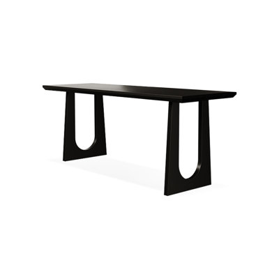 Bureau rectangulaire en bois massif noir
