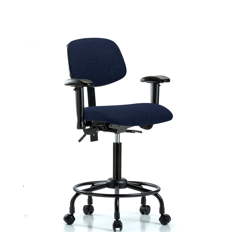 Chaise de dessinateur ergonomique Baines, Noir, Inclus, Oui