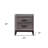 25" Gray Wood Two Drawer Nightstand