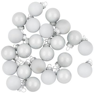 24ct Glass 2-Finish Christmas Ball Ornaments