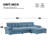 104*60" Sectional Sofa, L-Shape