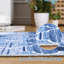 Tapis bleu en polyester tissé à la machine Pantilie-683647954