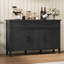 Buffet avec 2 tiroirs et armoires, buffet de style classique avec tablettes réglables pour le salon, la cuisine et la salle à manger-1623056356-1643462406