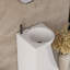 Homary 4.33'' Tall Stone Circular Pedestal Bathroom Sink