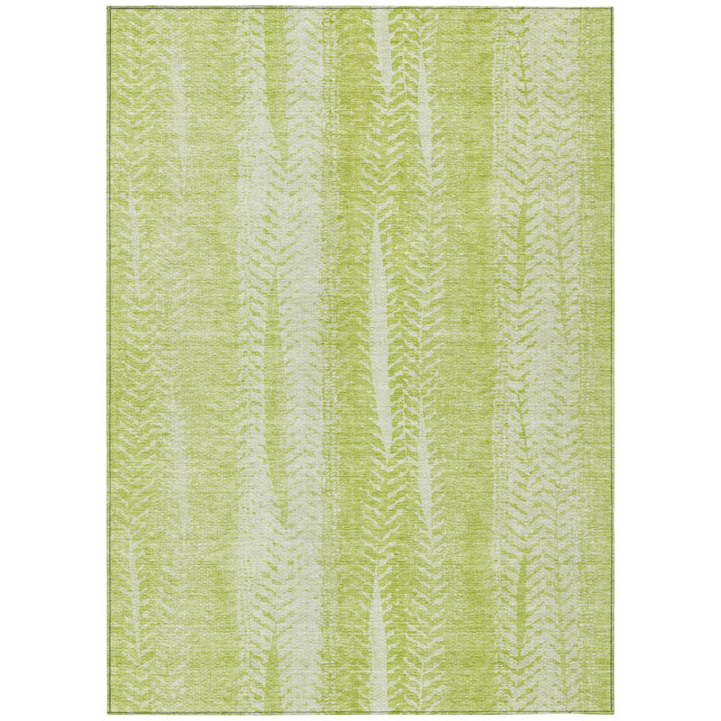 Tapis intérieur / extérieur 5 pi x 8 pi vert et ivoire