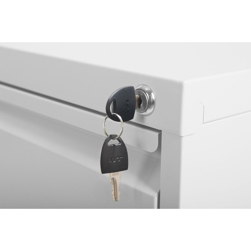 4 Drawer Metal Office/home File Cabinet With Lock, Steel, Tilt Feature, Full Extension Drawers For Convenient Handling And Management Neat Storage Retrieval