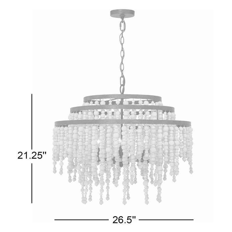Marli 6-Light Chandelier, Bronze forgé