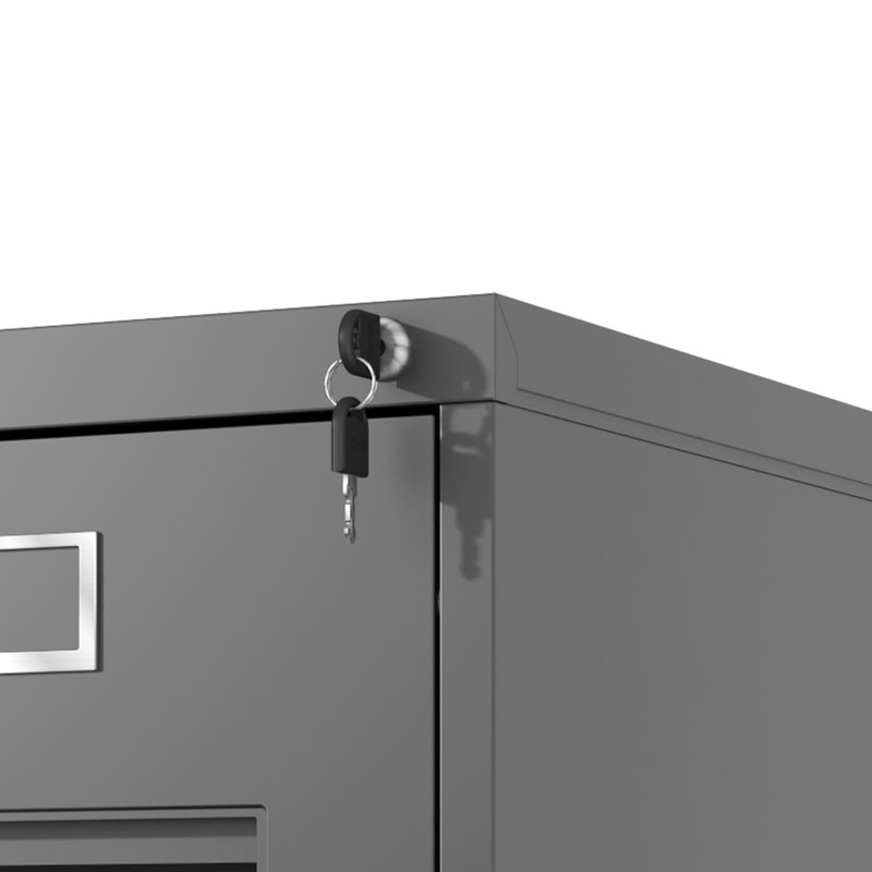 Classeur en métal à 3 tiroirs avec serrure, capacité de format lettre A4, solution pour la maison de bureau, surface de travail silencieuse