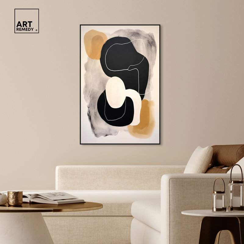 Art mural Milk Butterscotch And Chocolate, H 55 po x l 37 po, Cadre noir